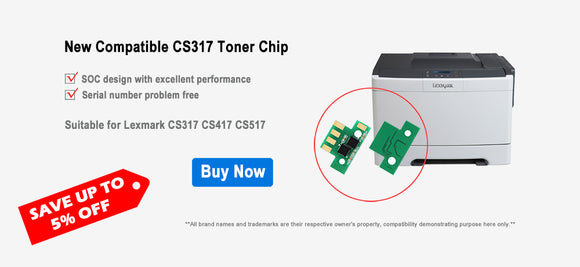 XWK refill toner chip for Lexmark CS317 CS417 CS517 Reset