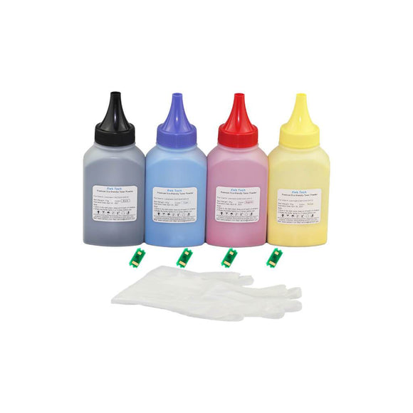 XWK Toner Powder Refill Kit for Kyocera M5521cdn P5021cdn 4 Colors With Chips NA