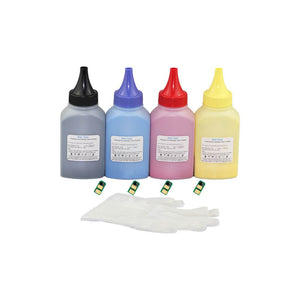 XWK Toner Powder Refill Kit for OKI C310dn C330dn C510dn MC361dn 4 Colors With Chips EX JP