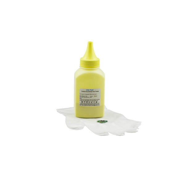 XWK toner powder refill kit for Lexmark CS310 CS410 CS510 yellow with chip EX NA and EUR 70C8HY0 708HY 3000 pages